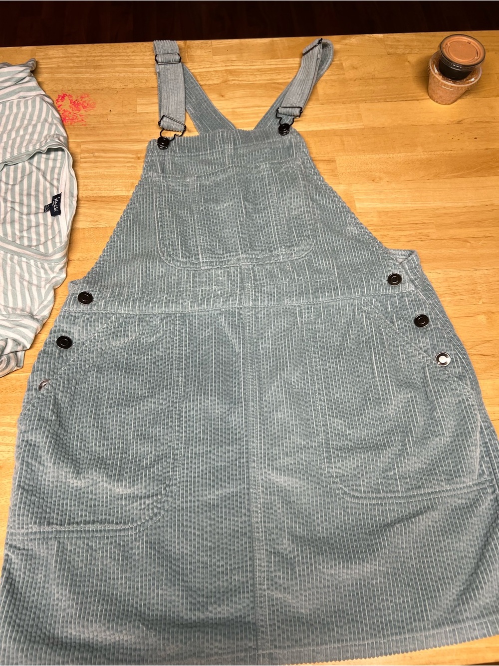 wild fable Corduroy Overall Dress in Light Teal